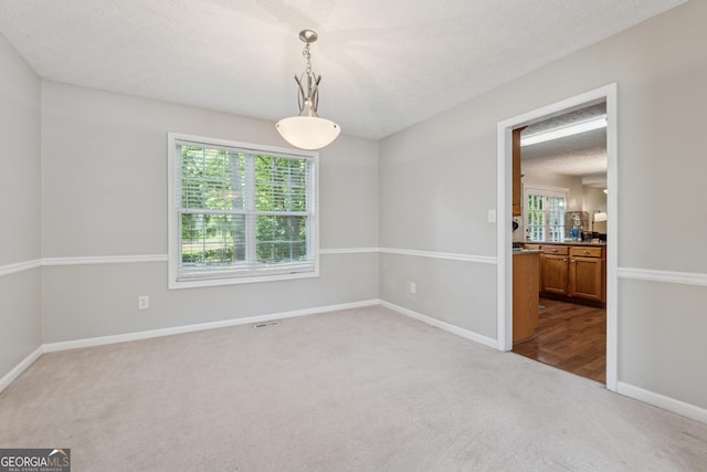 1679 Summit Place Way, Loganville, GA 30052 - spare room with dark colored carpet, baseboards, and a textured ceiling