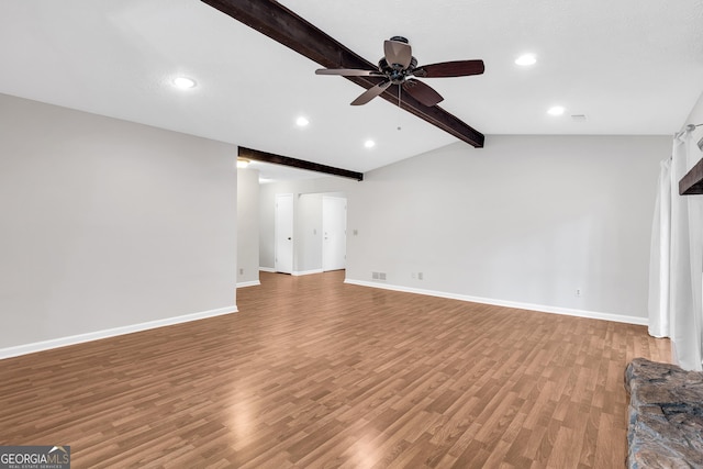 2786 Olde Gate Ct, Snellville, GA 30078 - unfurnished living room featuring wood finished floors, a ceiling fan, baseboards, and recessed lighting