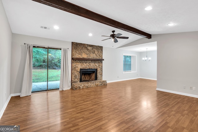 2786 Olde Gate Ct, Snellville, GA 30078 - unfurnished living room with wood finished floors, healthy amount of natural light, a chandelier, baseboards, and recessed lighting