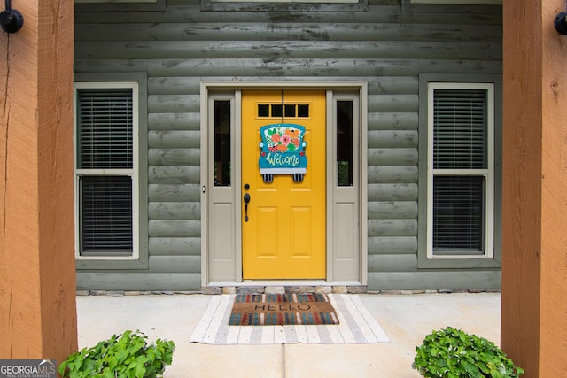 299 Savior Ln, Hamilton, GA 31811 - view of exterior entry with faux log siding