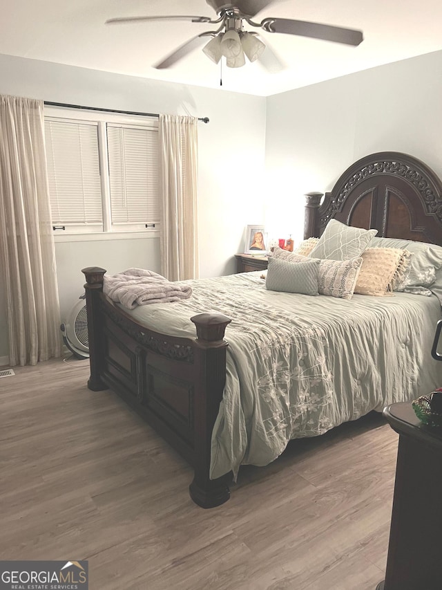1 Trentwood Pl NW Unit A, Rome, GA 30165 - bedroom featuring wood finished floors and ceiling fan