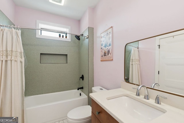 1971 Centennial Rd, Rutledge, GA 30663 - bathroom with toilet, shower / tub combo, and vanity