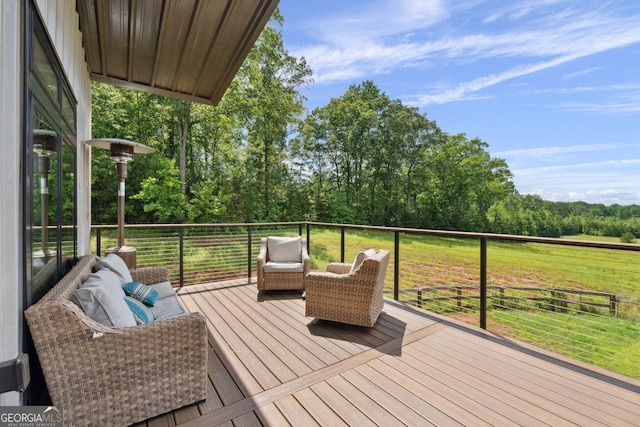 1971 Centennial Rd, Rutledge, GA 30663 - wooden terrace featuring a yard