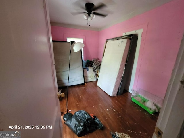 1336 Winton Ave, Macon, GA 31204 - unfurnished bedroom featuring freestanding refrigerator and wood finished floors