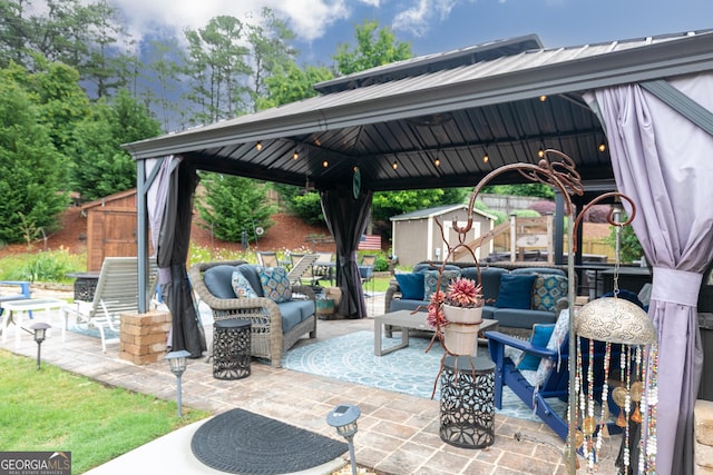 2256 Long Bow Chase NW, Kennesaw, GA 30144 - view of patio with outdoor lounge area and a gazebo