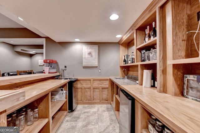 5980 Whitestone Ln, Suwanee, GA 30024 - wine area featuring recessed lighting and bar