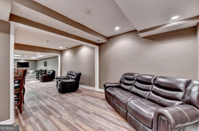 5980 Whitestone Ln, Suwanee, GA 30024 - living room featuring wood finished floors and recessed lighting