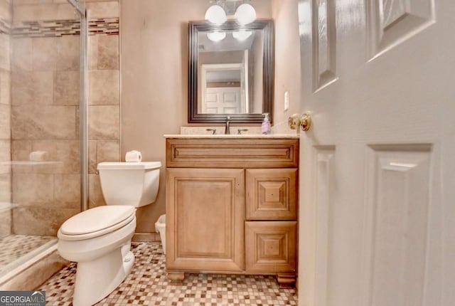 5980 Whitestone Ln, Suwanee, GA 30024 - bathroom featuring vanity and a shower stall