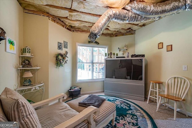 1917 Hearthstone Ct, Winder, GA 30680 - living area featuring carpet and baseboards