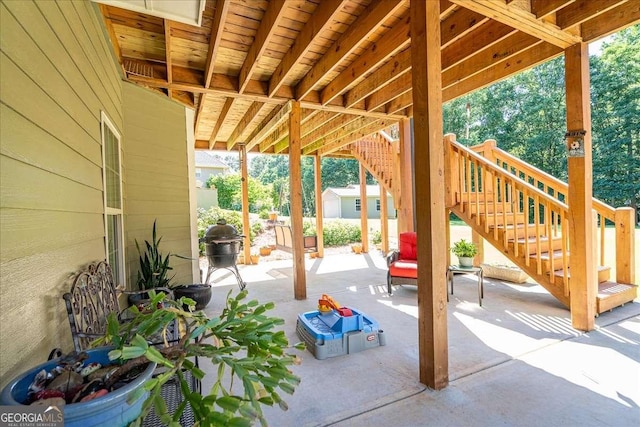 1917 Hearthstone Ct, Winder, GA 30680 - view of patio / terrace with stairway