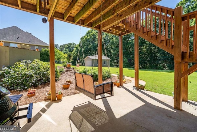 1917 Hearthstone Ct, Winder, GA 30680 - view of patio / terrace with an outdoor structure