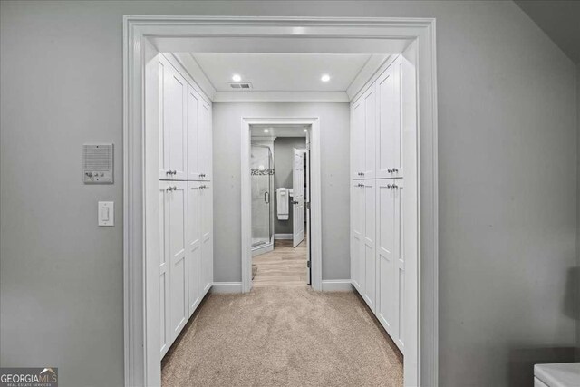 162 Daltree Ct, Marietta, GA 30068 - hallway with light carpet and recessed lighting