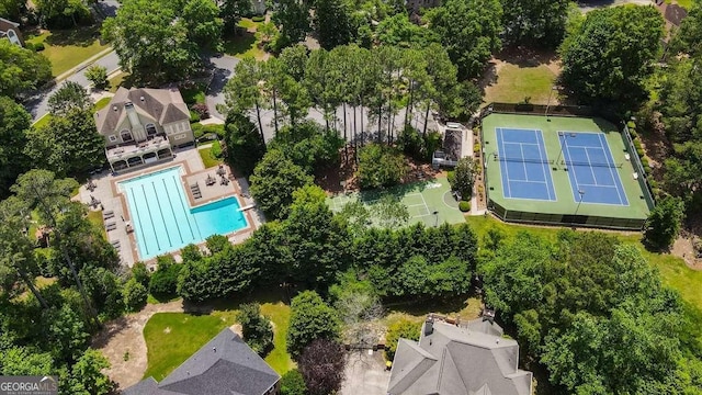 162 Daltree Ct, Marietta, GA 30068 - drone / aerial view of a pool area