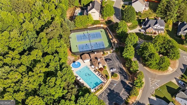 1210 Magnolia Park Cir, Cumming, GA 30040 - bird's eye view of a pool area
