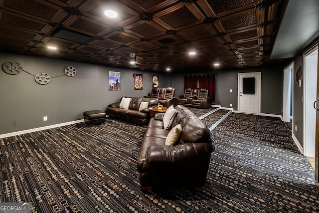 101 High Bluff Trl, Carrollton, GA 30116 - carpeted home theater room featuring baseboards