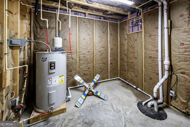 101 High Bluff Trl, Carrollton, GA 30116 - unfinished below grade area with electric water heater and drainage system