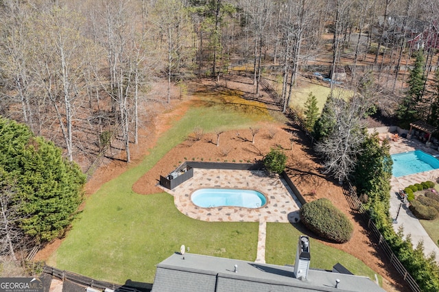 410 S Burgess Trl, Milton, GA 30004 - aerial view of a pool
