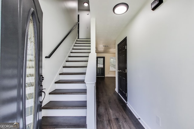 131 Turning Pt, Stockbridge, GA 30281 - staircase with wood finished floors and baseboards