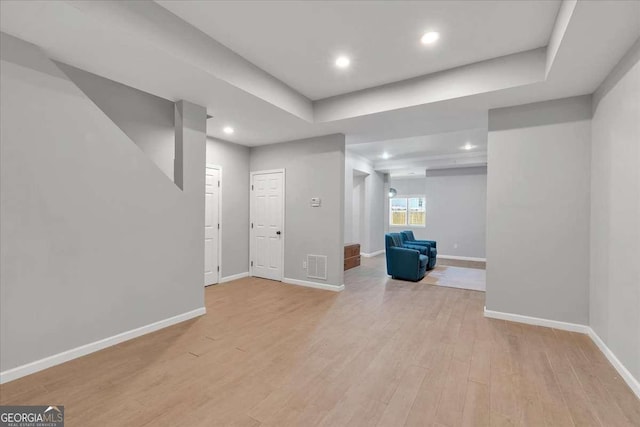 3400 Dencrest Ct SE, Smyrna, GA 30080 - below grade area with baseboards, light wood-type flooring, and recessed lighting