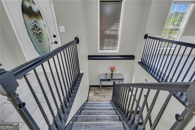 107 Timothy Ln, Bethlehem, GA 30620 - staircase featuring wood finished floors