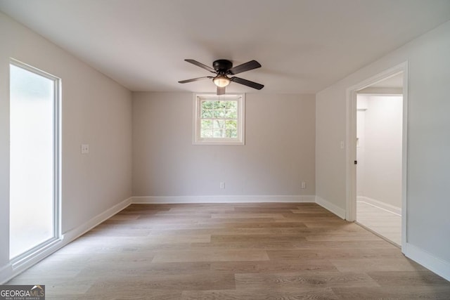 3404 Broxton Mill Way, Snellville, GA 30039 - spare room with light wood-type flooring and a ceiling fan