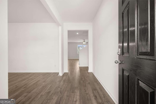 620 Lobelia Way, Locust Grove, GA 30248 - corridor featuring dark wood-type flooring and baseboards