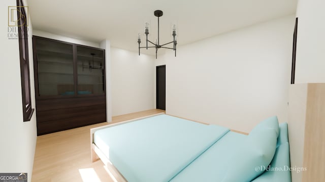 458 Shannon Dr SW, Atlanta, GA 30310 - interior space with a chandelier and light wood finished floors