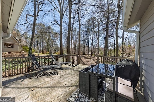 3271 Sutcliffe Rdg, Marietta, GA 30064 - wooden terrace with view of scattered trees