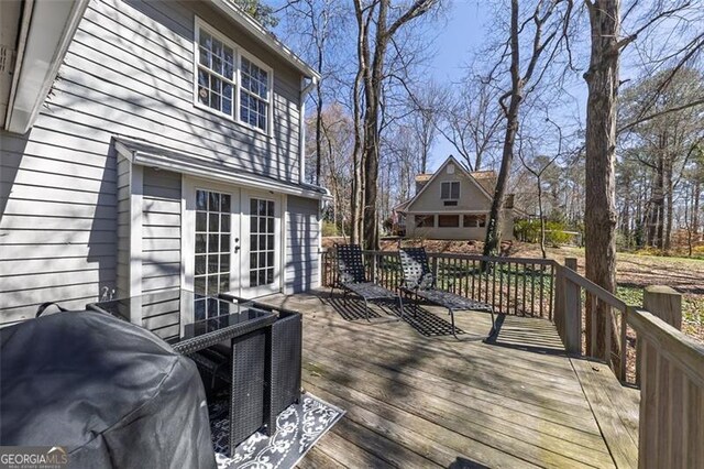 3271 Sutcliffe Rdg, Marietta, GA 30064 - wooden terrace featuring french doors