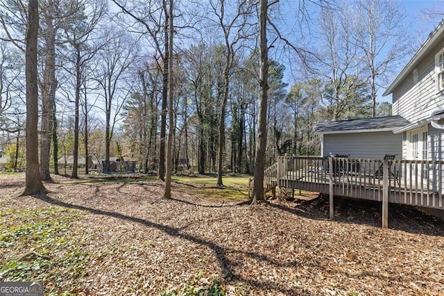 3271 Sutcliffe Rdg, Marietta, GA 30064 - view of yard featuring a deck