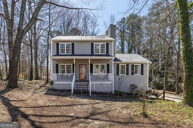 3271 Sutcliffe Rdg, Marietta, GA 30064 - traditional-style house featuring a porch and a chimney