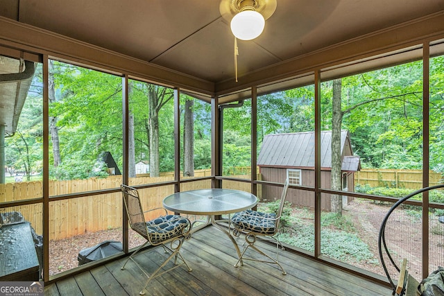 3431 Alcan Way, Tucker, GA 30084 - sunroom with ceiling fan and healthy amount of natural light