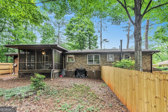 3431 Alcan Way, Tucker, GA 30084 - back of house featuring a sunroom and brick siding