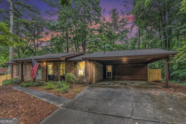 3431 Alcan Way, Tucker, GA 30084 - view of front of property with asphalt driveway, brick siding, and a porch