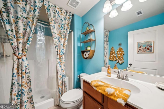 1858 Preserve Way, Atlanta, GA 30341 - full bath featuring vanity, toilet, and a shower with shower curtain