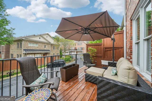 1858 Preserve Way, Atlanta, GA 30341 - wooden deck featuring an outdoor hangout area