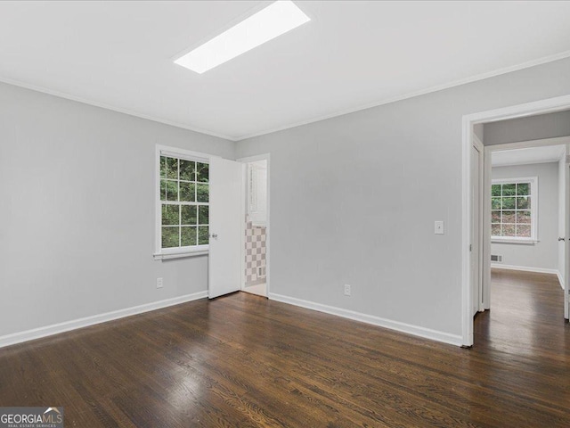 1110 Upper Hembree Rd, Roswell, GA 30076 - empty room featuring crown molding, wood finished floors, and baseboards