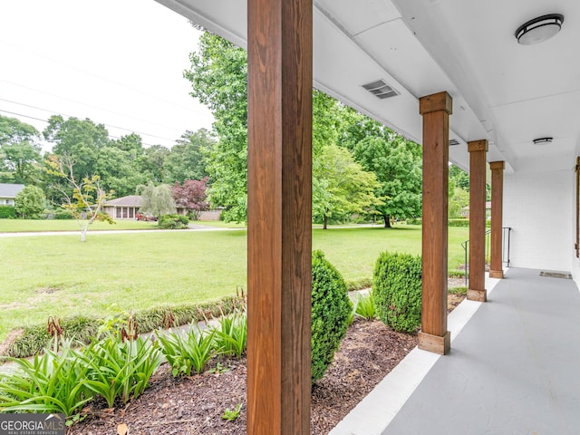 117 Thomas St, Griffin, GA 30224 - view of green lawn with a porch