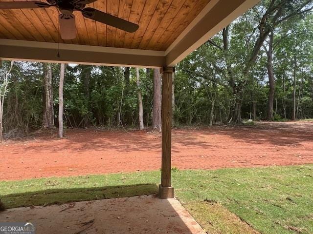 189 Warner Rd, Barnesville, GA 30204 - view of green lawn featuring a ceiling fan