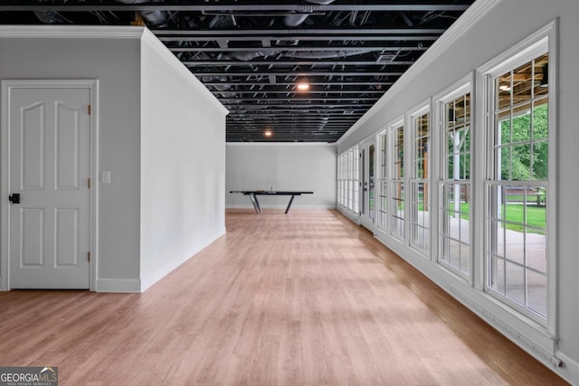 590 Arthur Rd, Canton, GA 30115 - hall featuring crown molding and light wood-style flooring