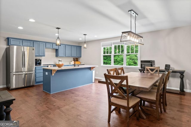 590 Arthur Rd, Canton, GA 30115 - dining room featuring recessed lighting and dark wood-style floors