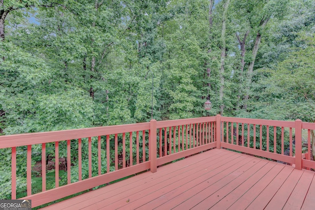 165 Hidden Lake Dr, Fayetteville, GA 30215 - wooden terrace featuring a forest view