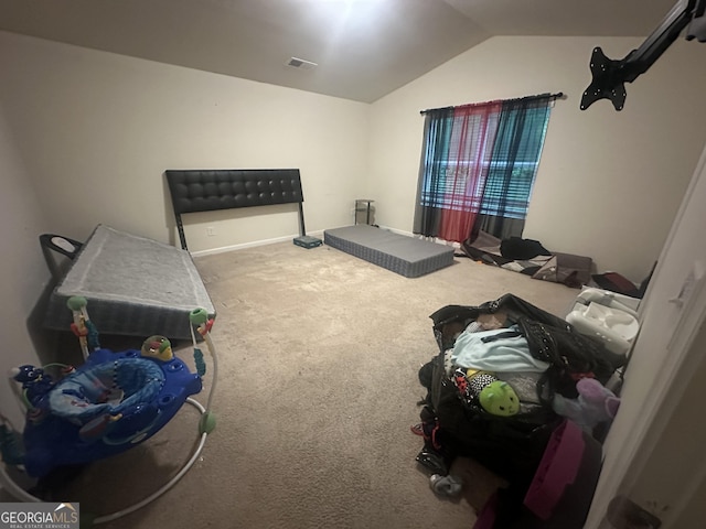 287 Ella Ct, Columbus, GA 31907 - carpeted bedroom featuring lofted ceiling
