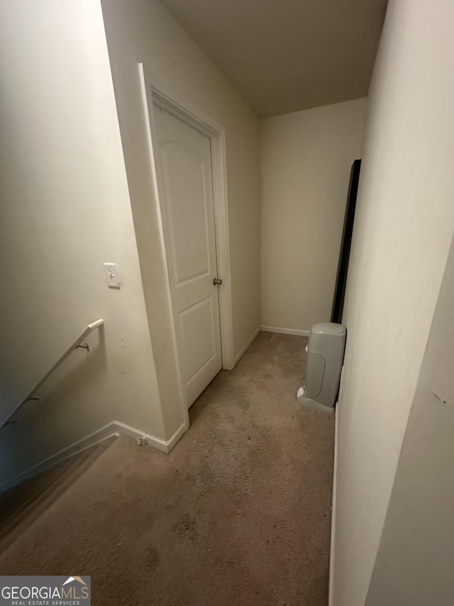 287 Ella Ct, Columbus, GA 31907 - hallway featuring carpet flooring, an upstairs landing, and baseboards