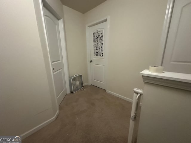 287 Ella Ct, Columbus, GA 31907 - hall featuring light carpet and baseboards