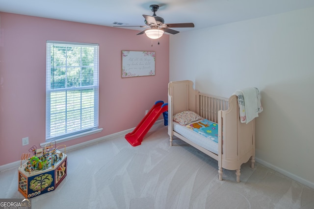 104 Johansen Way, Kingsland, GA 31548 - bedroom featuring light colored carpet and ceiling fan