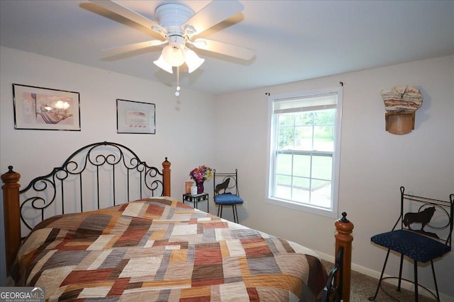 236 Hiram Sudie Rd, Dallas, GA 30157 - carpeted bedroom featuring ceiling fan and baseboards