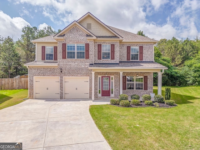 31 Blarneystone Way, Adairsville, GA 30103 - view of front of property with driveway, a garage, brick siding, and a shingled roof