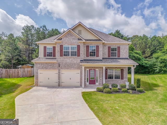 31 Blarneystone Way, Adairsville, GA 30103 - craftsman-style home with concrete driveway, an attached garage, brick siding, and roof with shingles