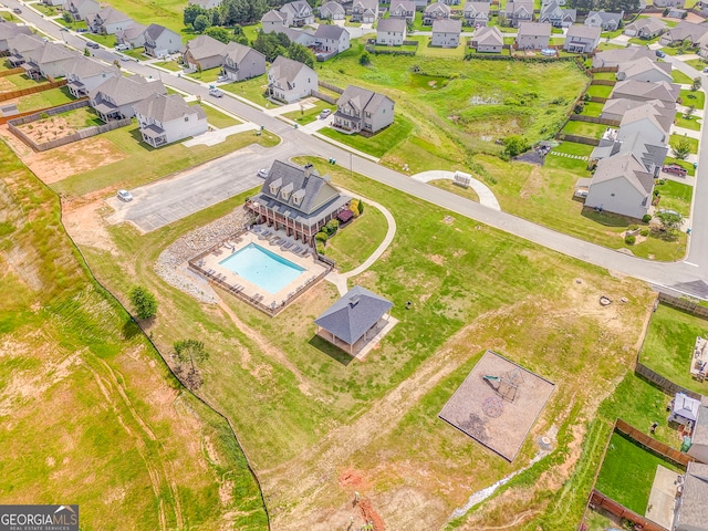 31 Blarneystone Way, Adairsville, GA 30103 - aerial view of residential area with a pool area